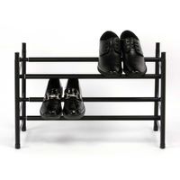Zapatera Extensible Orange Negro de Metal 2 Niveles