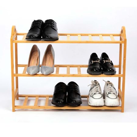 Zapatera de Bambú Orange 3 Niveles Beige