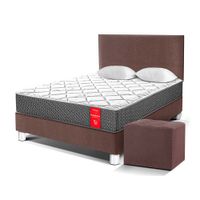 Dormitorio Paraíso Su Majestad 2 Plazas Chocolate + Puff