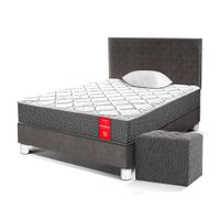 Dormitorio Paraíso Su Majestad 1.5 Plazas Acero + Puff