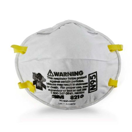 Respirador 3M polvos y particulas N95 8210 x 10 unidades