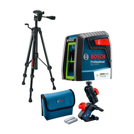 Nivel Láser Bosch GLL 212 G con Trípode BT 150 Láser Verde 12m