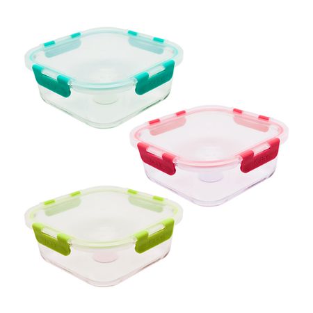 Taper de vidrio Hermético Cuadrado 520ml Keep