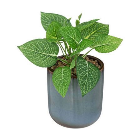 Planta Artificial Atmosphera Maceta Azul de Poliéster 16cm