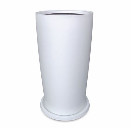 Maceta Atenas con plato Blanco 32x56cm Mas Garden