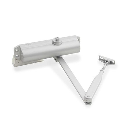 Cierrapuerta Yale Universal de Aluminio Mate