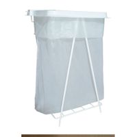 Tacho de Cocina Grande Fq con Tapa de Alambre Plastificado Blanco Brillante
