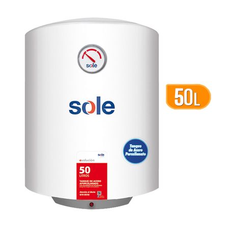 Terma Eléctrica Sole 50 litros Evolución Vertical/Pared de Acero Aporcelanado