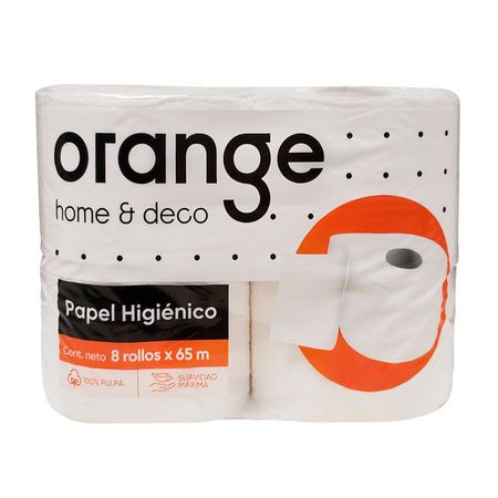 Papel Higiénico Orange 8 Rollos x 65m