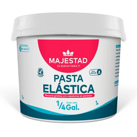 Pasta Elástica Majestad x 1/4Gal Acabado Mate Blanco