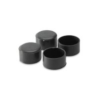 Regatón Redondo de Plástico Global Trader Modelo Redondo 1 1/4'' Negro Juego de 4