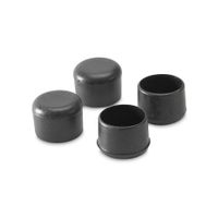 Regatón Redondo 1' Global Trader Negro Juego de 4 Protectores de Plástico