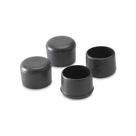 Regatón Redondo 1' Global Trader Negro Juego de 4 Protectores de Plástico