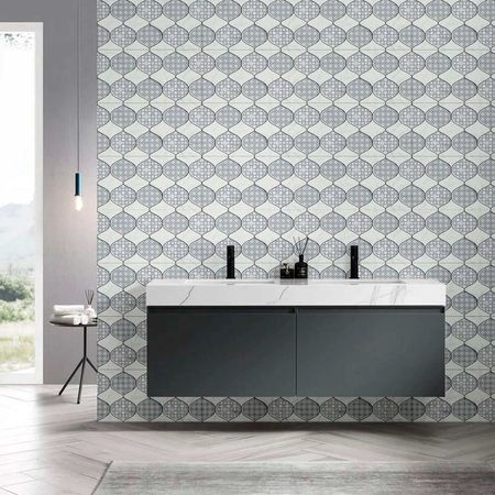 Pared Nival Hexa White Brillo 30x60cm 1.62m2 Klipen