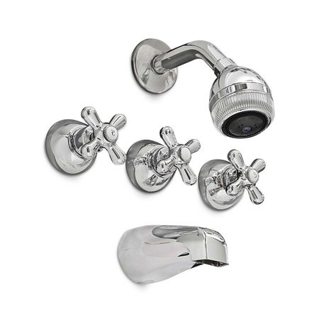 Mezcladora de ducha-tina Toscana con salida Trebol