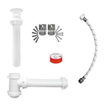 Kit Botella para Lavatorio Metusa Blanco de Polipropileno