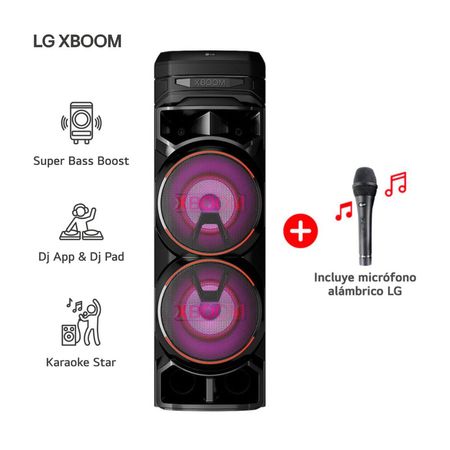 Torre de Sonido LG XBOOM RNC9 Bluetooth Karaoke Star en Negro