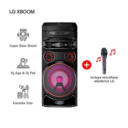 Torre de Sonido LG XBOOM RNC7 Bluetooth Karaoke Star en Negro