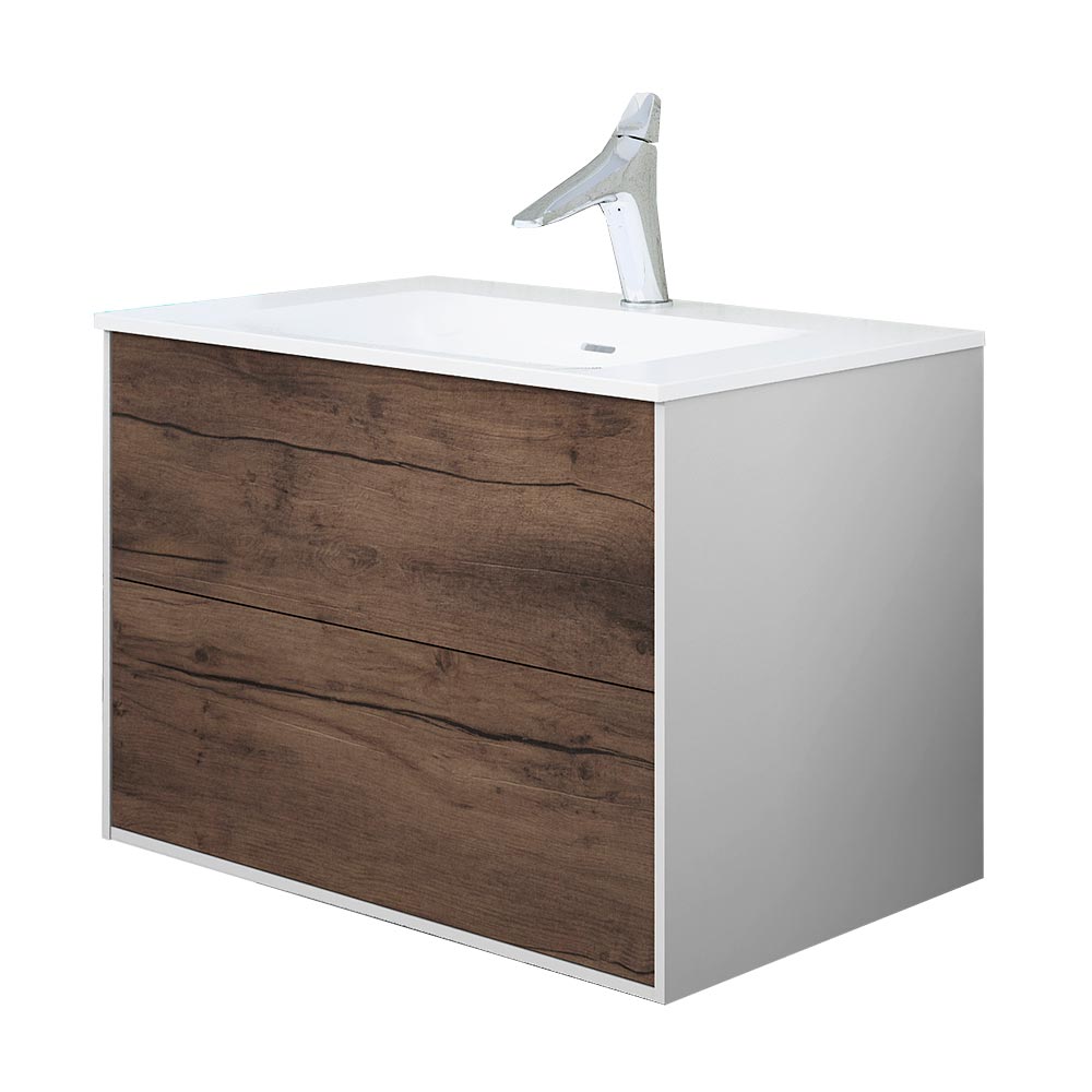 Mueble Vanitorio 2 Cajones Teka MDF Teka Marrón