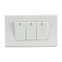 Interruptor Triple Classic Orange Empotrable Blanco 16A 250V