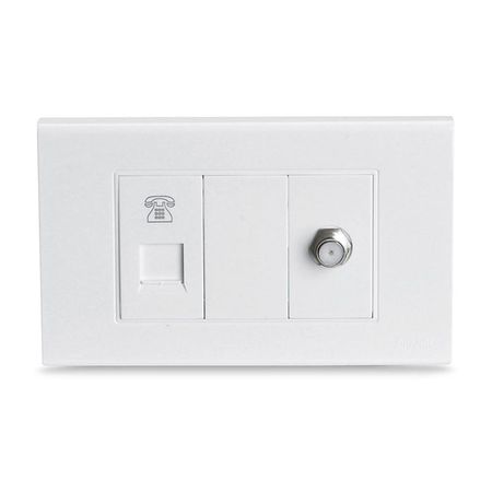 Toma Telefónica + Coaxial Classic Orange