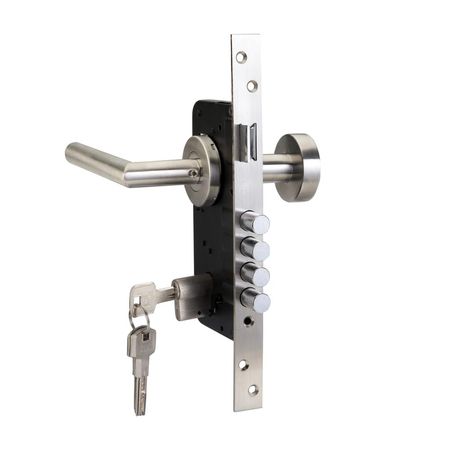 Cerradura de Embutir Lotus Dubai Acero Inoxidable Izquierda Eurolocks