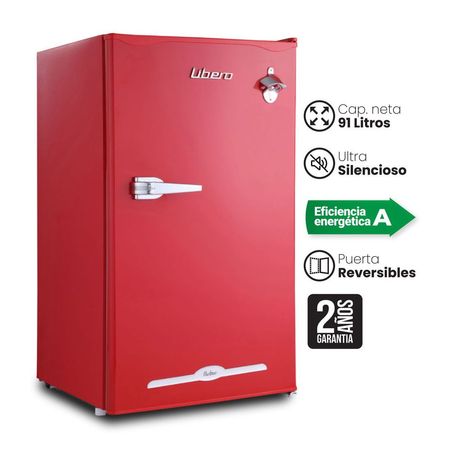 Frigobar Retro Libero Modelo LFB90R Rojo de 90 l