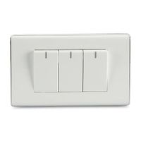 Interruptor Triple Deco Orange Placa Empotrable Cromada 16A 250V