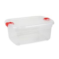 Caja Organizadora Plástica Transparente Reyplast Megaforte #25 14.2L