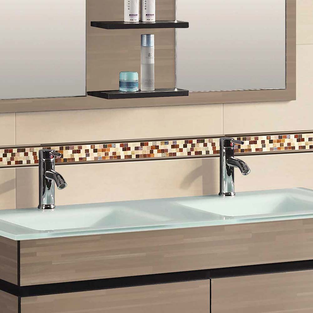 Listelo Cerámico Zigurat Brillante Oro 44.5x4 cm Kantu