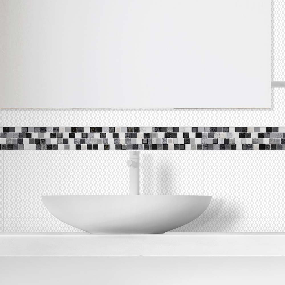 Listelo Cerámico Zigurat Brillante 44.5x4 cm Kantu