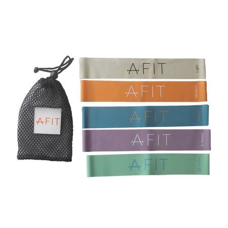 Banda Deportiva Afit Summer Edition Pack de 5 Bandas de Látex Multicolor