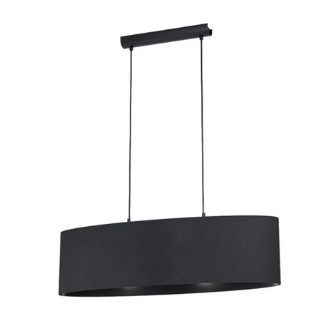 Lámpara Colgante Eglo Maserlo 1 40w Acero Negro 2 Luces