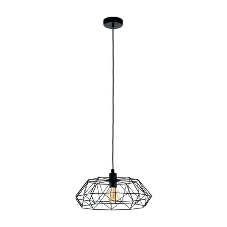 Lámpara Colgante Eglo Carlton 2 60w Acero Negro 1 Luz