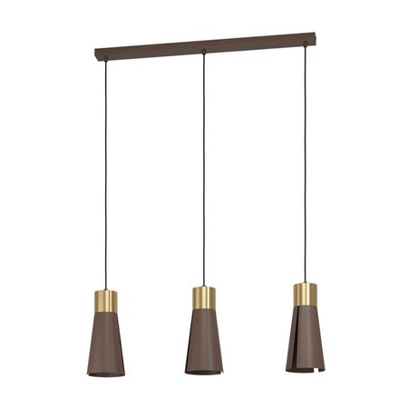 Lámpara Colgante Eglo Losalomas 4.5w Acero Marrón 3 Luces
