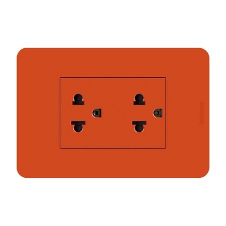 Tomacorriente Duplex Universal Lt Naranja Matix Go Bticino
