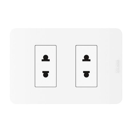 Tomacorriente Doble Matix Go Blanco Bticino