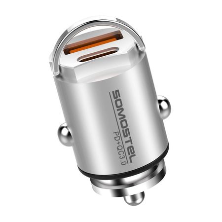 Cargador de Auto Somostel SMSA40 PD & QC3.0 30W