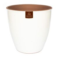 Maceta Cerámica Zafiro 14 Blanca Mestiza