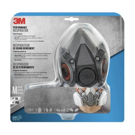 Respirador 3M media cara 2 vías con filtros p/vapores gases y partículas