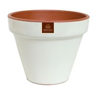 Maceta Cerámica Mestiza Blanco Cono 11cm