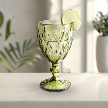 Copa de vidrio Verde 300ml Casa del Jardín Orange