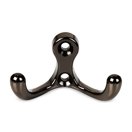 Perchero de pared Acero Doble Gancho Negro Siquar