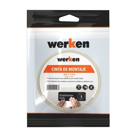 Cinta de Montaje para Interiores Werken 3/4 x 1.5m