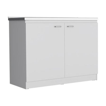 Mueble Inferior de Cocina Napoles Melamina 120cm Blanco Tuhome