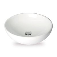 Ovalín Circular Vainsa Bari de Loza Blanco 43cm