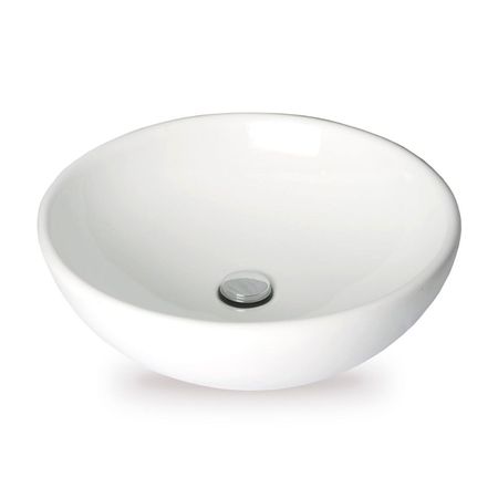 Ovalín Circular Vainsa Bari de Loza Blanco 43cm