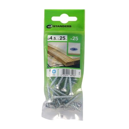Tornillo Aglomerado Cs Pz Acero 4.5x25mm 25u Standers