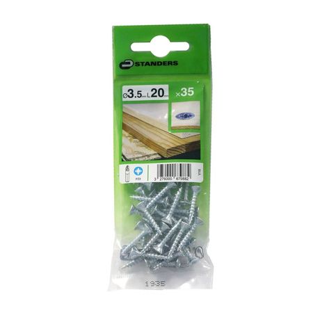 Tornillo Aglomerado Cs Pz Acero 3.5x20mm 35u Standers