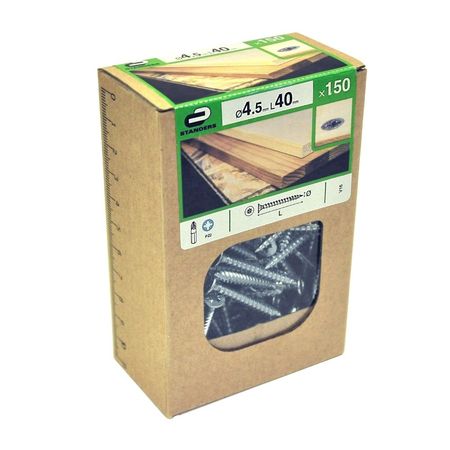 Tornillo Aglomerado Cs Pz Acero 4.5x40mm 150u Standers